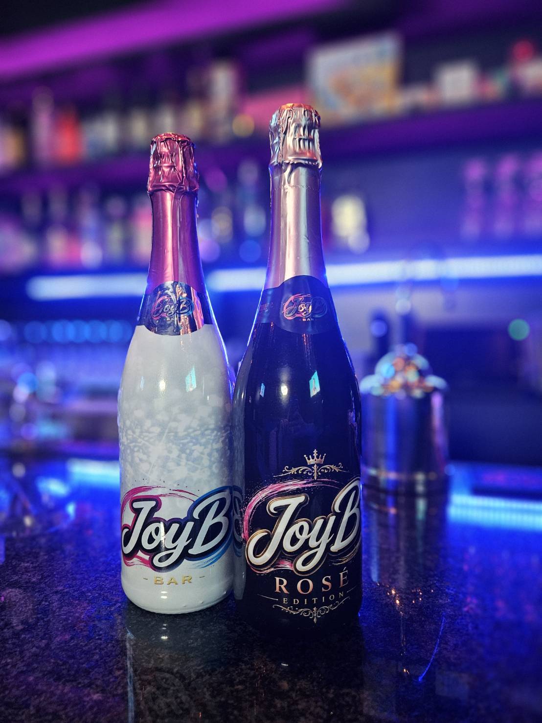 JoyB original bottles on the bar